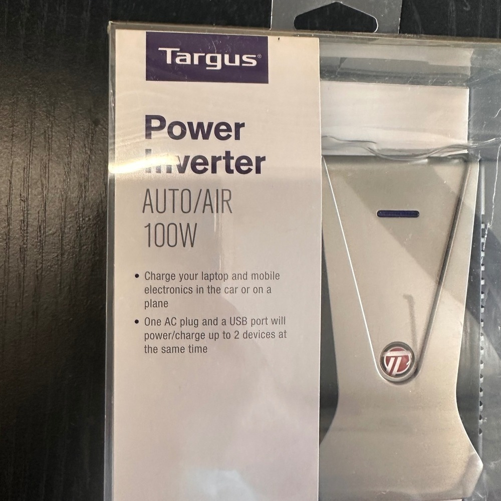 Targus Power Inverter Auto/Air 100W USB AC Outlet Car Airplane Charger - Picture 2 of 10